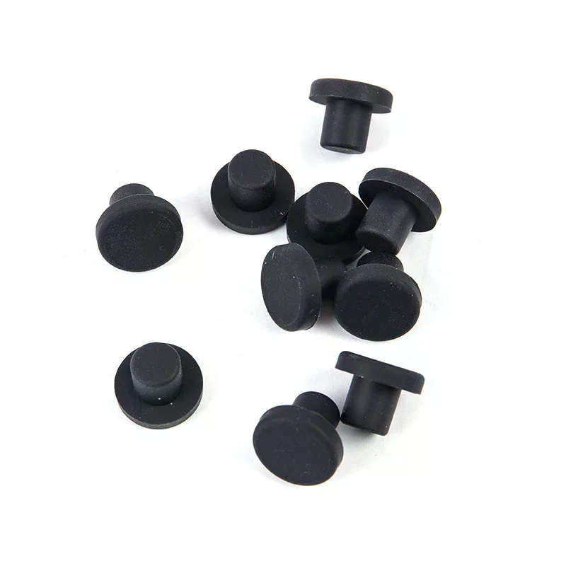 10Pcs Black Solid Rubber Hole Caps 3-12mm High Temperature Resistance Seal Hole Plugs