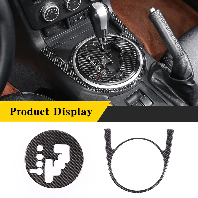 

For Mazda MX-5 2009-2014 Soft Carbon Fiber Auto Gear Shift Panel Gear Box Cover Sticker Car Interior Accessories