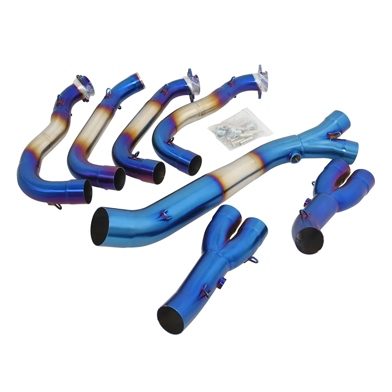 For BMW S1000RR 2010 - 2018 S1000R 2015 - 2018 Full System Motorcycle Exhaust Escape Header Front Link Pipe Connect 60mm Muffler