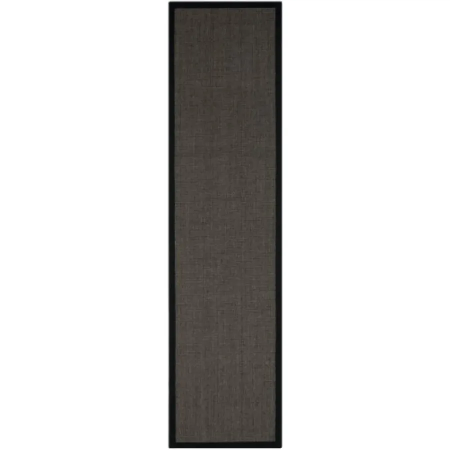 Natural Fiber Collection Runner Rug - 2' x 10', Border Sisal Design, Beige, Easy Care Durable for High Traffic Living Room and