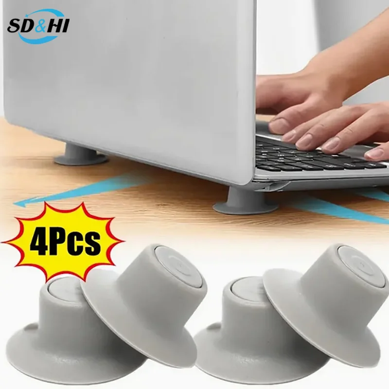 4pcs Laptop Stand Suction Cup Heightening Cooling Pad Suitable For Gaming Business Office Multi-function Radiator