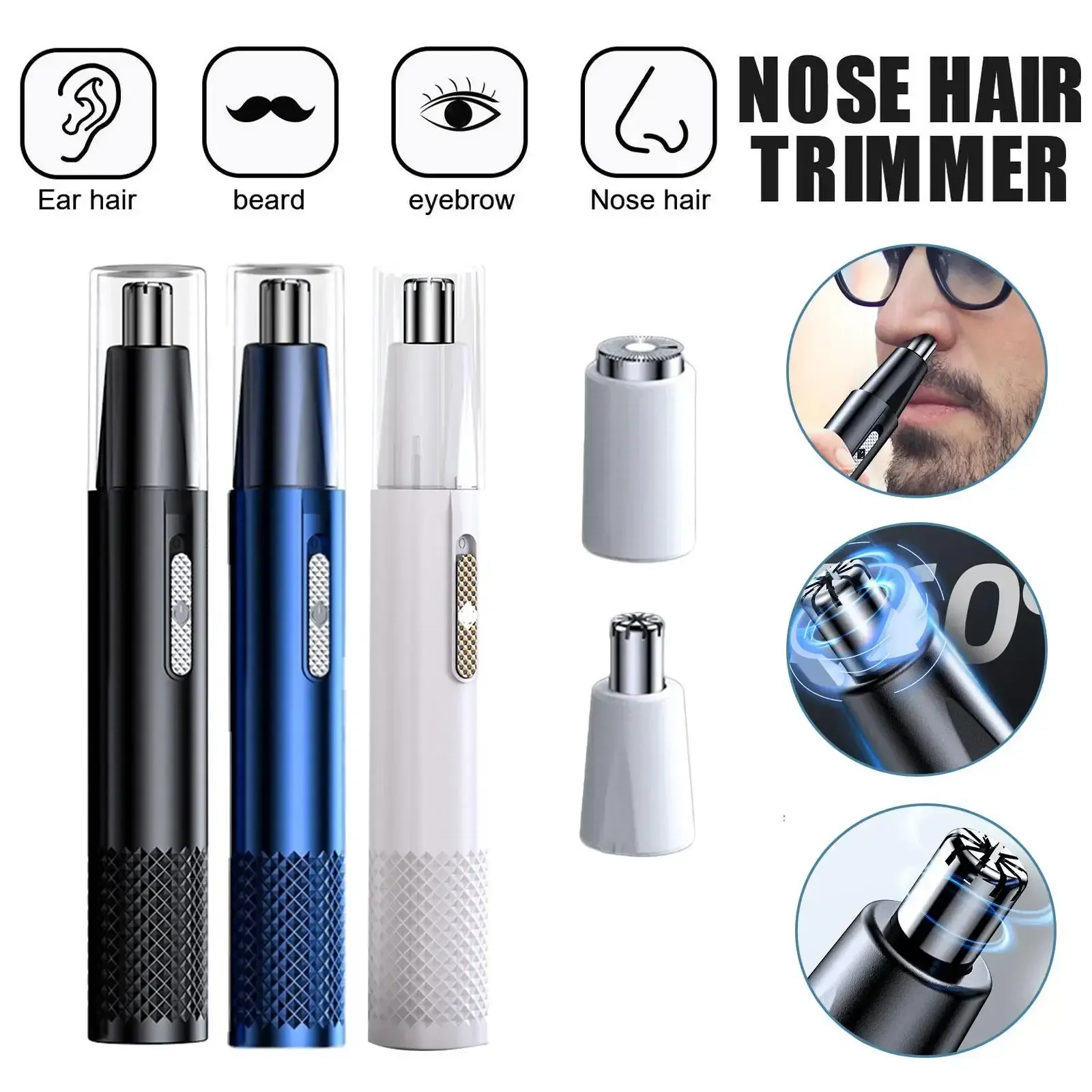 Electric Nose Hair Trimmer Rechargeable Multi-kinetic Shaving Nose And Ear Remover Automatic Washable Electric Shaving Tools