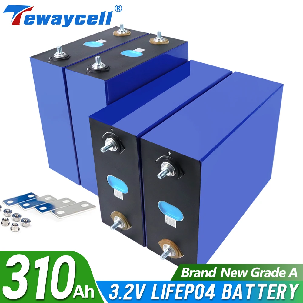 3.2V 310AH cells BRAND NEW 48V lifepo4 320AH battery Grade A 12V 24V Rechargeable Battery Pack EU US Tax Free With Busbars