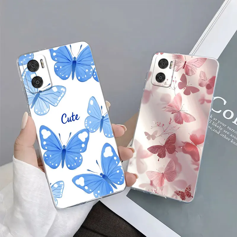 Para Moto E40 E22i E20 E30 E14 4G E13 E32 Funda protectora para Motorola Moto E22 Funda de teléfono de silicona suave transparente de mármol Funda