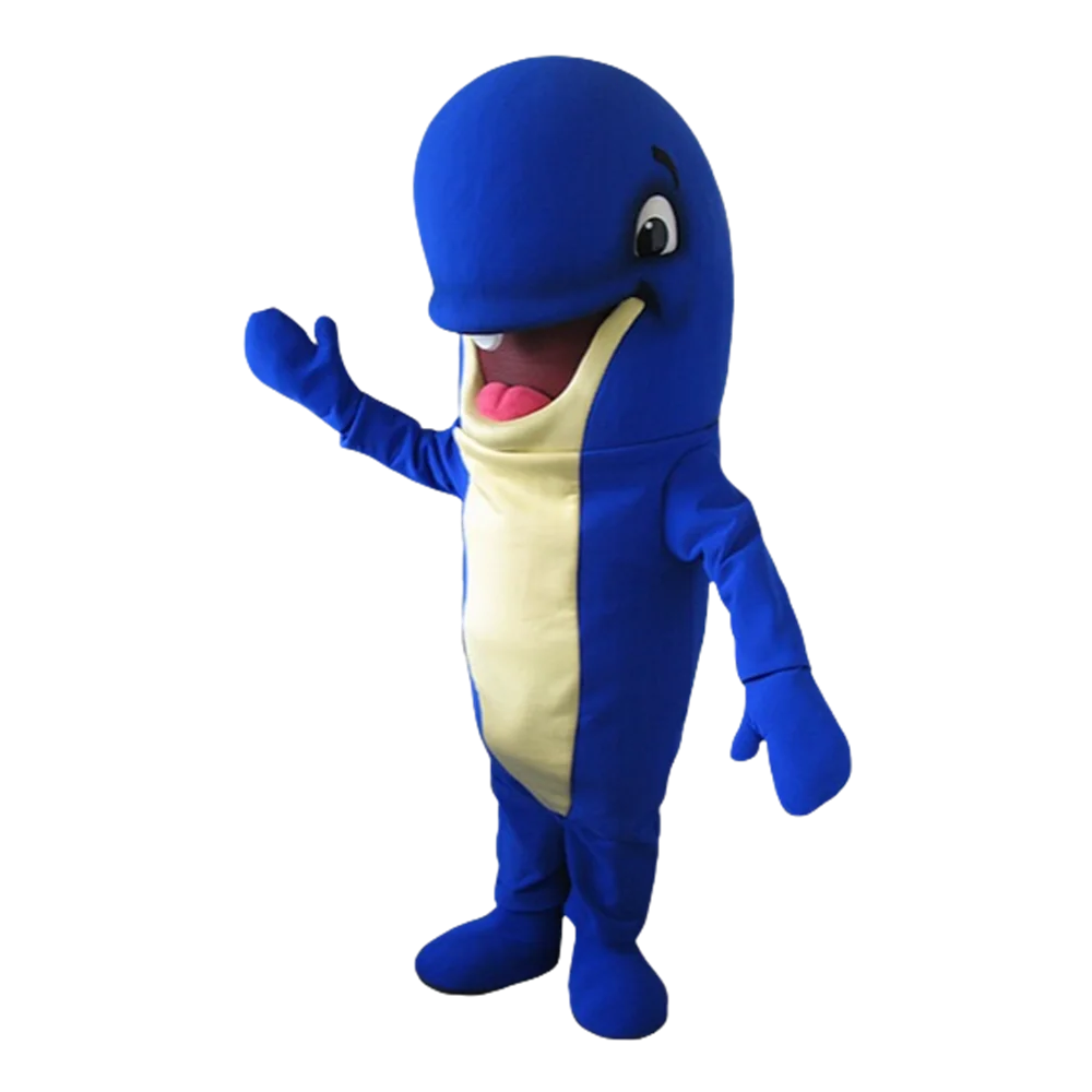 Super Cute Royal Blue Dolphin Mascot Costume High Quality Adult Size Sea Animals Dolphin Carnival Party Fancy Dress Kits SW1526