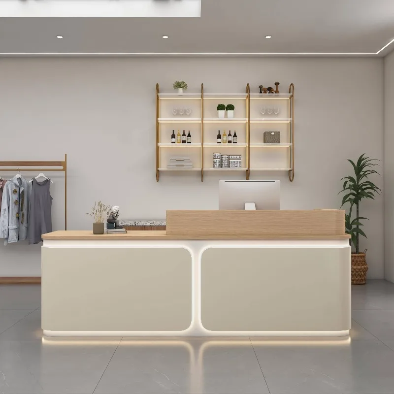 

Welcome Beauty Desks Salon Reception Display Shop Elegant Promotion High Quality Desks Adult Design Modern Bureau Furniture