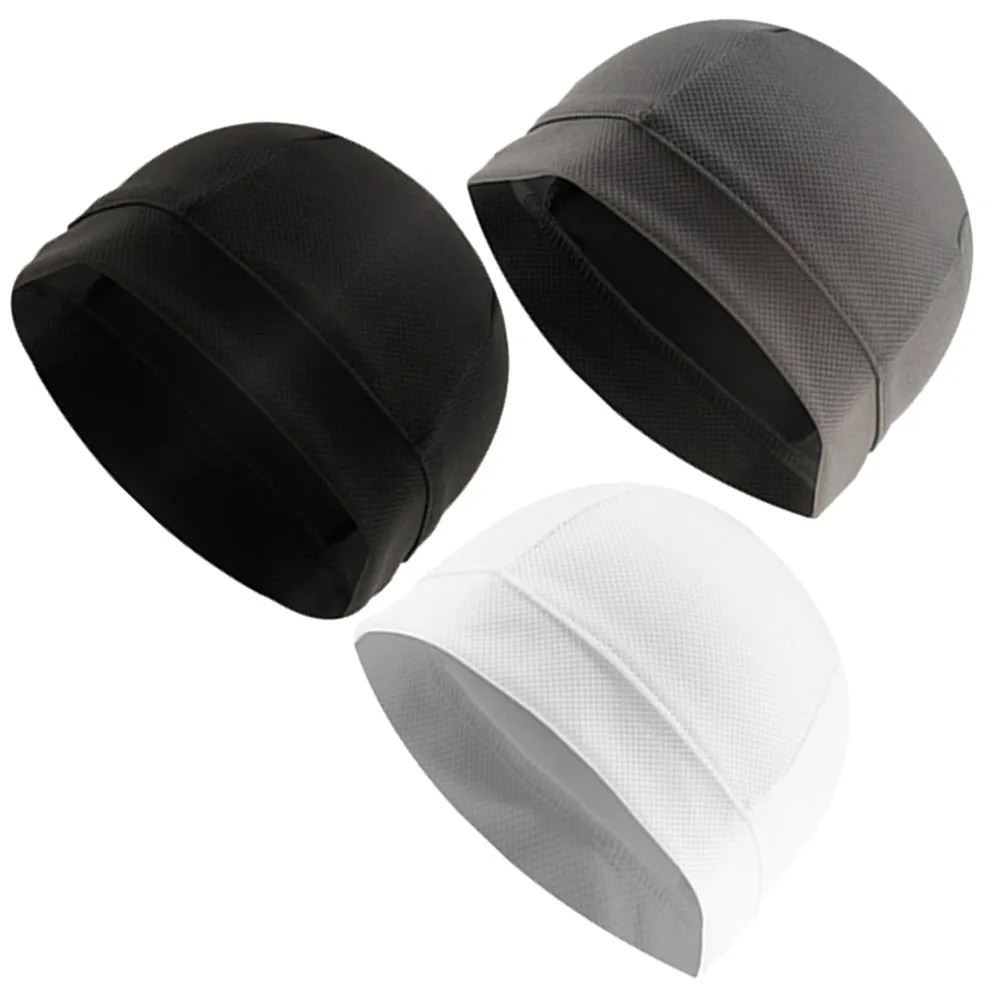 

3pcs Quick Dry Inner Cap UV Protection Windproof Stretchy Sports Liner Accessory Sweat Wicking Cycling for Running