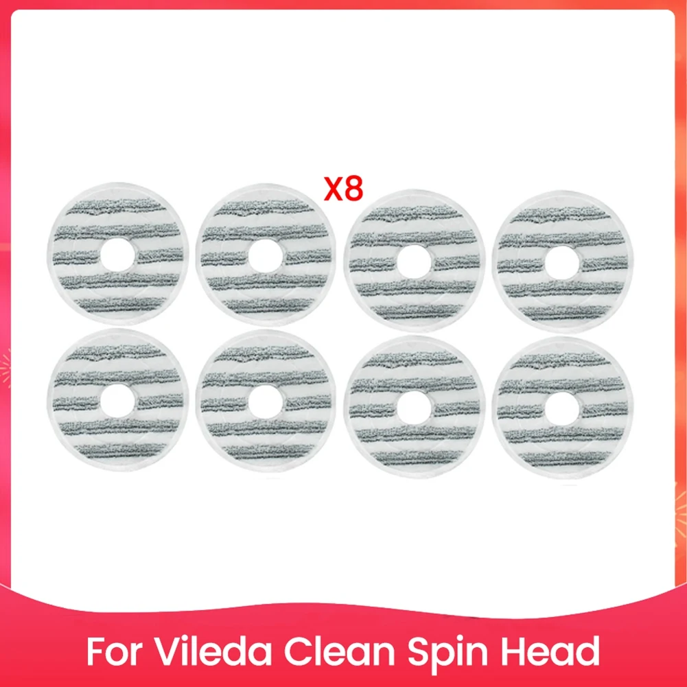 

AC93-Microfiber Mop Pads Replacement For Vileda Clean Spin Mop Head Spare Parts Washable And Reusable For Cleaning Floors