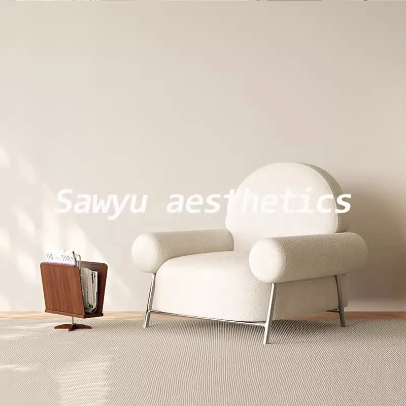 

French Cream Style Fashionable Living Room Chair Casual Comfortable Durable Breathable Hermoso Y Elegante Household Furniture