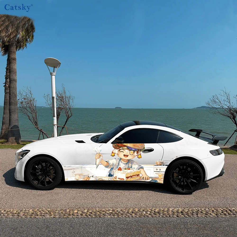 

Гамбургер, человек, торт, автомобиль, виниловые обертки, наклейка, самоклеящаяся наклейка из ПВХ, подходит для грузовиков, внедорожников, украшения, автоаксессуары, подарок