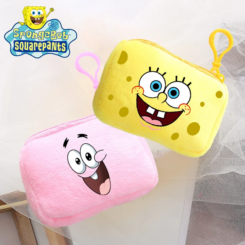 

SpongeBob SquarePants Plush Coin Purse Cute Patrick Star Zero Wallet Children Handbag Anime Cute Storage Bag Boy Pocketbook Gift