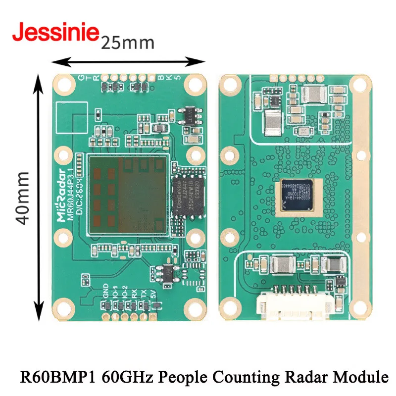 R60BMP1 60GHz People Counting Millimeter Wave Radar Module Human Movement Distance Angle Speed Perception Radar Sensor
