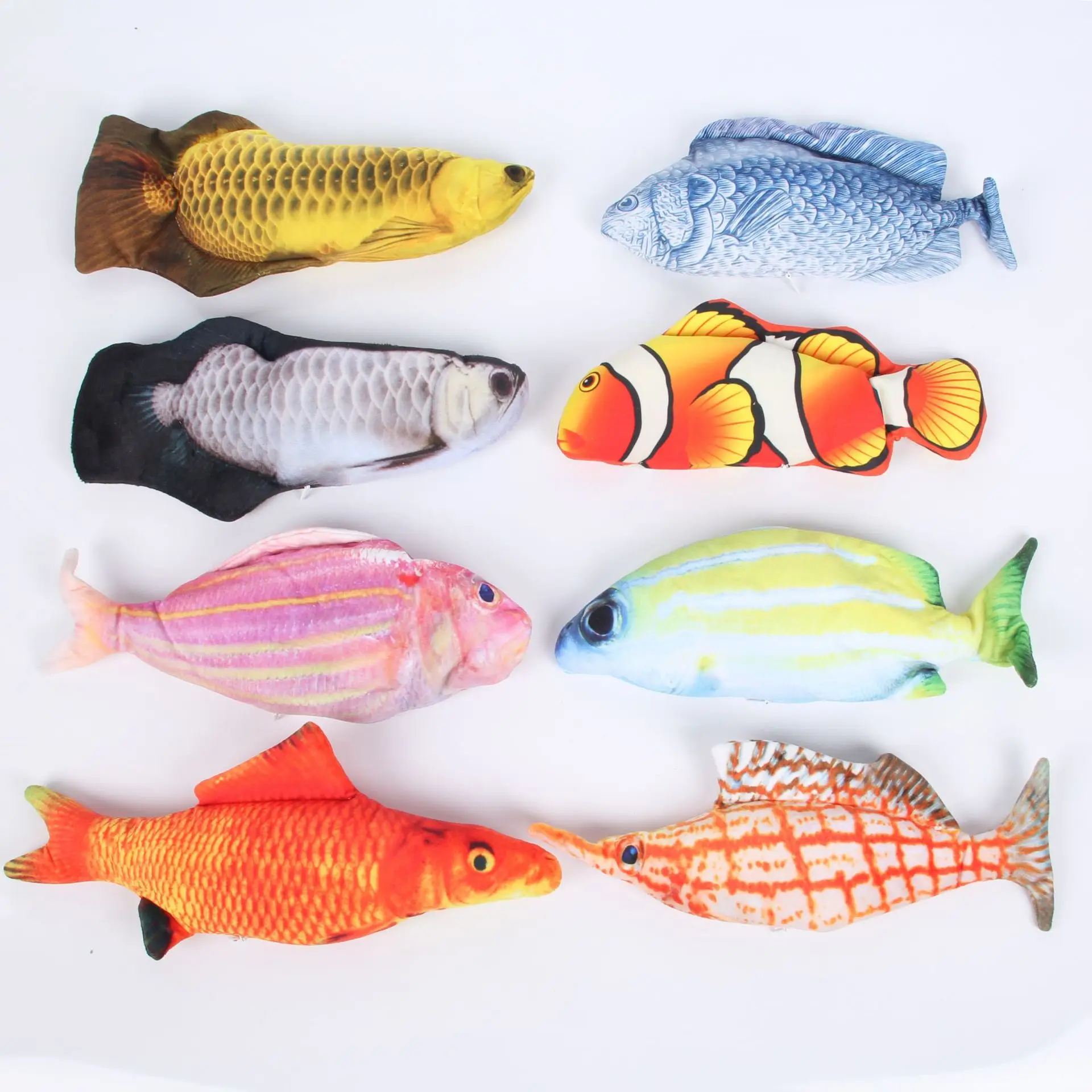 Pet Soft Plush USB Charger Fish Cat 3D Simulation Dancing Wiggle Fish Toy Pet Interaction Supplies Cat Favors Kitten Accessories