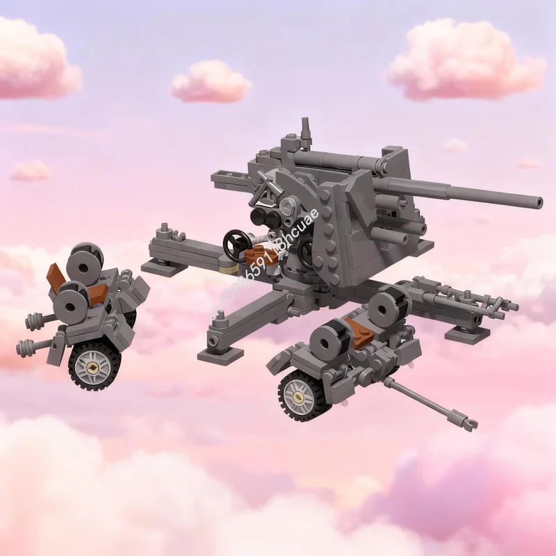 

402pcs MOC Flak Special Trailer Grey Universal Building Set Model Blocks Construction Education Festival Gift Toys Brick