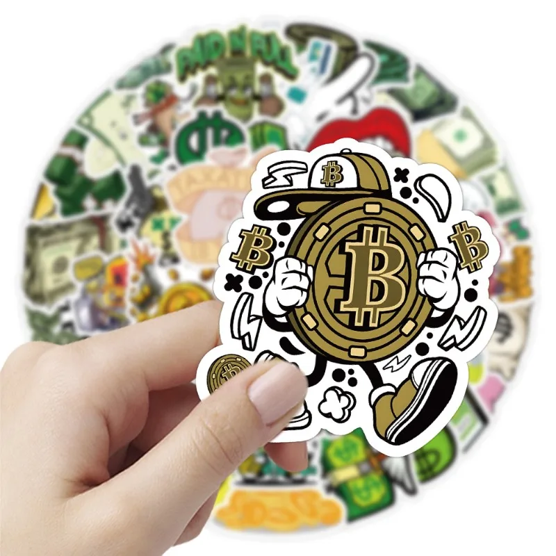 50 adesivi decorativi creativi per soldi con personalità dei cartoni animati