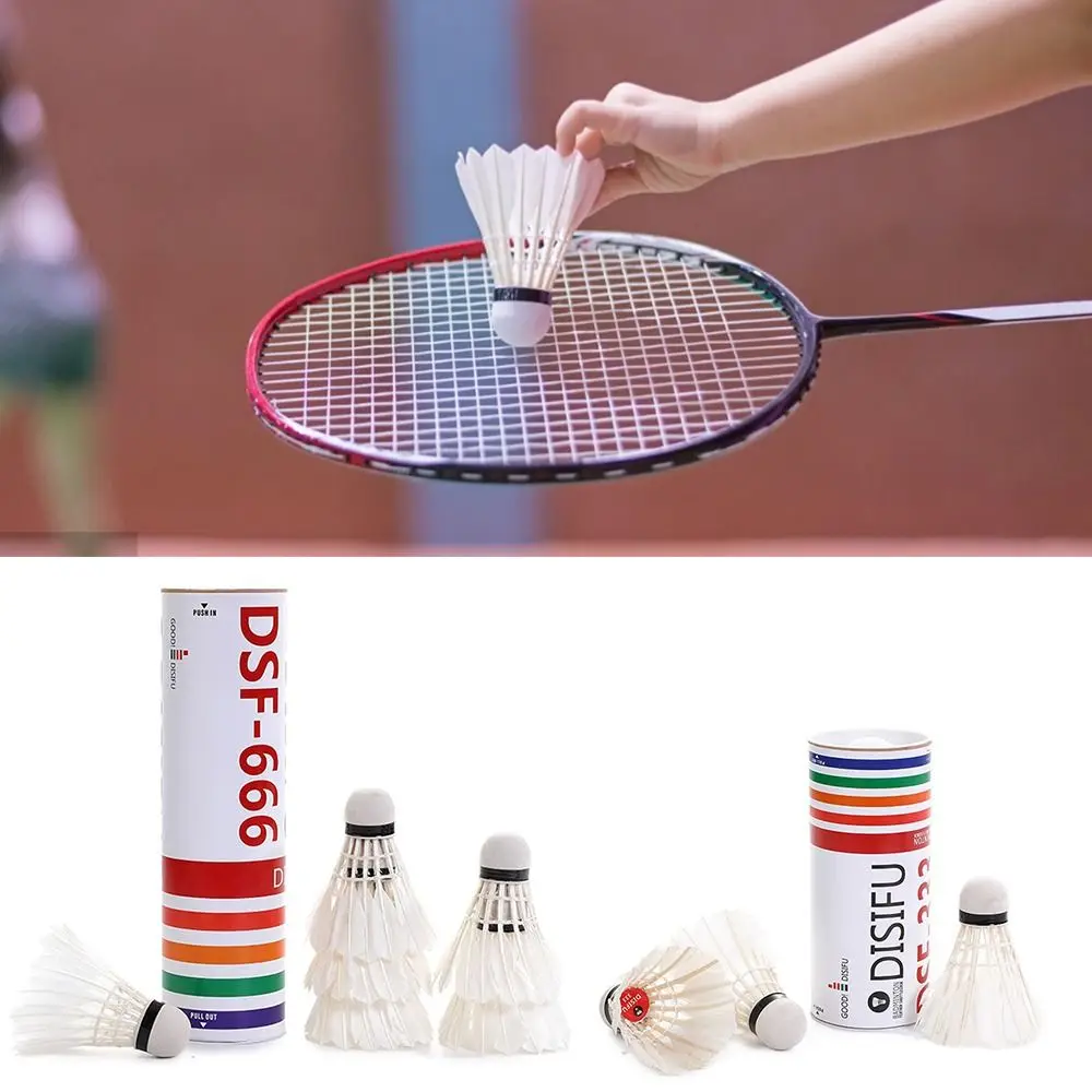 3/6PCS Durable Foam Head Windproof Stable Shuttlecock Ball Wind Resistance Training Supplies Duck Feather Badminton