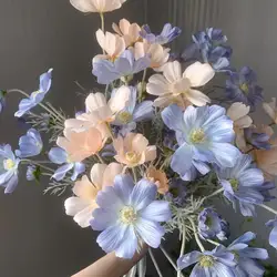 Chamomiles fiore artificiale di seta 60cm margherita fiori finti bianchi camera matrimonio decorazioni per la tavola di casa festa Bouquet fai da te regali 1 pz