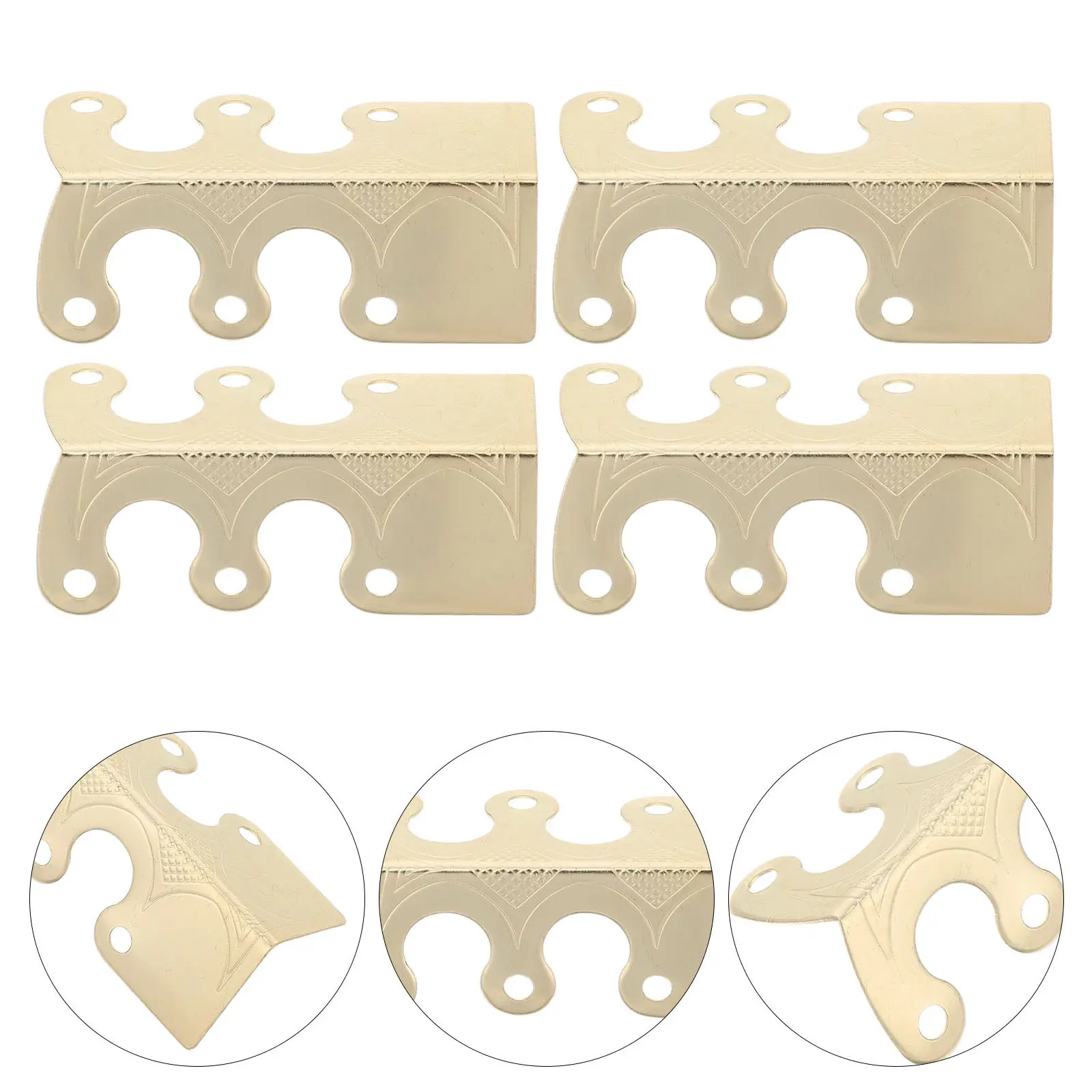 20Pcs Retro Vintage Corner Protectors Metal Bronze Box Edge Guards Decorative Corner Trim for Jewelry Box Wooden Chest
