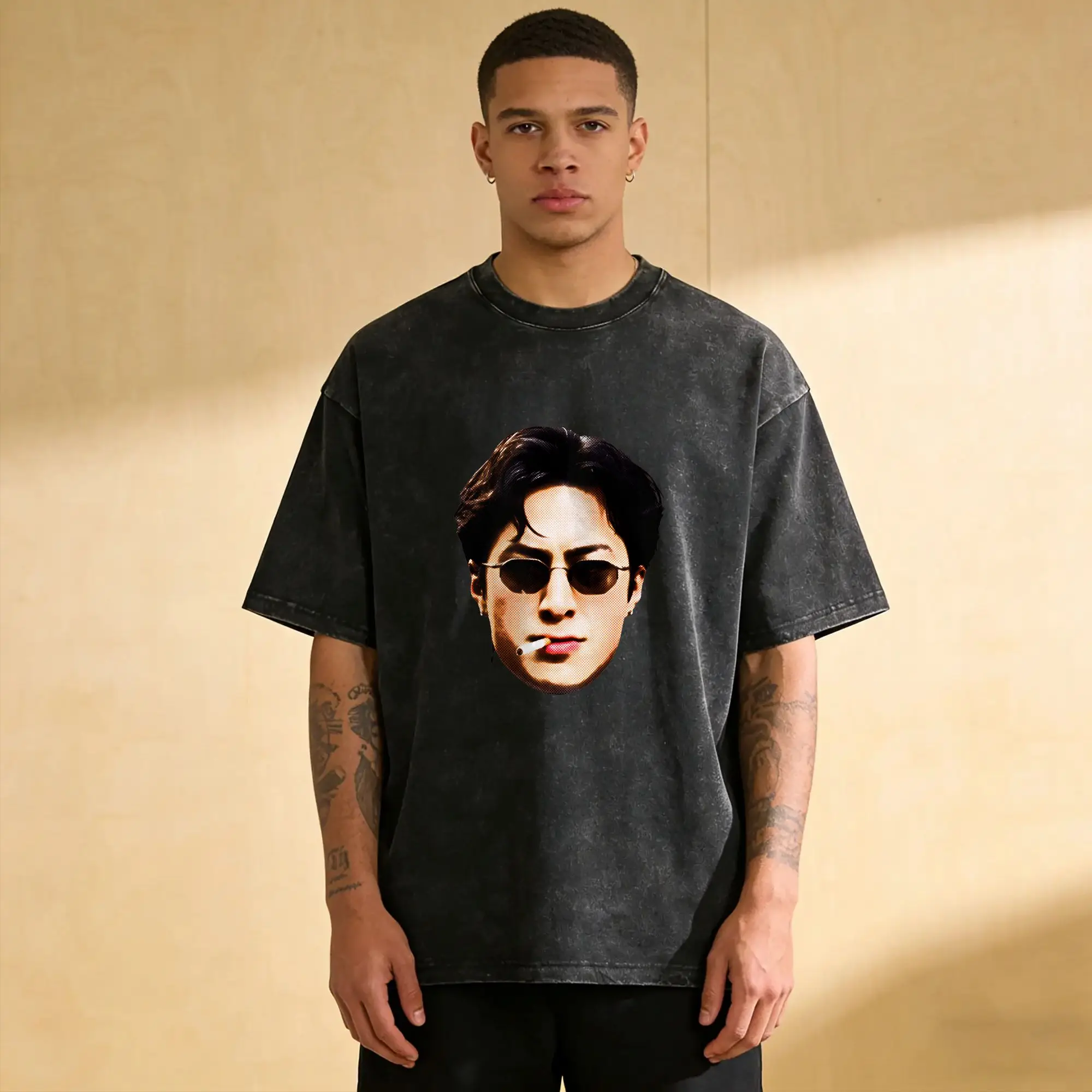 Couple T Shirt Hudson Williams Washed T Shirts Harajuku  Summer Tees Streetwear Simple Cotton Tops Plus Size 2XL