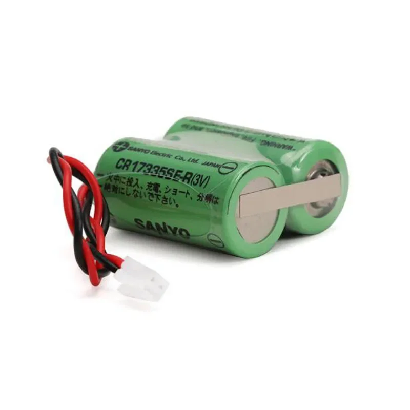オリジナルリチウムバッテリーパック,sanyo用プラグ付き,CR17335SE-R,2cr17335,CR17335-2, 6v,1650mah,MR-J4,wk17,MR-BAT6V1, 6v