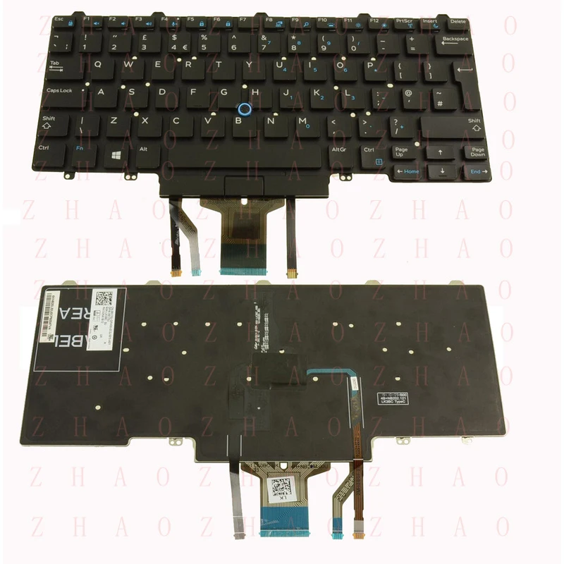 L+ 9170J FOR DELL Latitude 5490 7490 5495 Laptop Backlit Keyboard Dual Point
