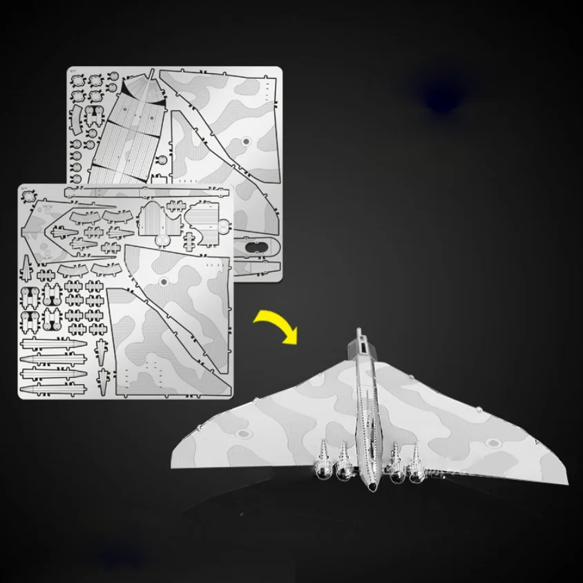 Vulcan bomber 3D Metal Puzzle model kits DIY Laser Cut Puzzles Jigsaw Toy For Children