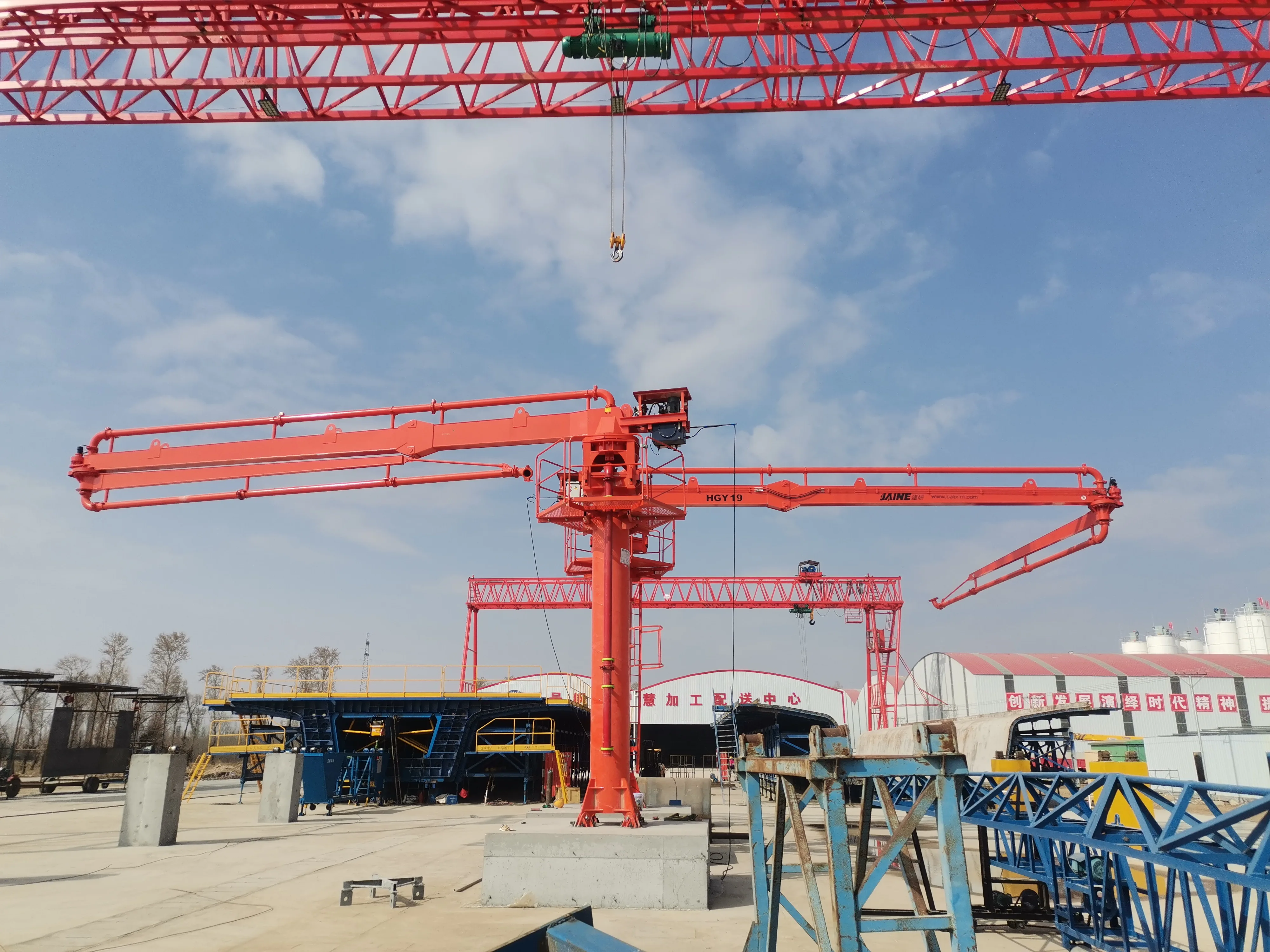 مضخة خرسانة ثابتة لوضع الخرسانة HGY19 مع هيكل مدمج بسعر المصنع في الصين