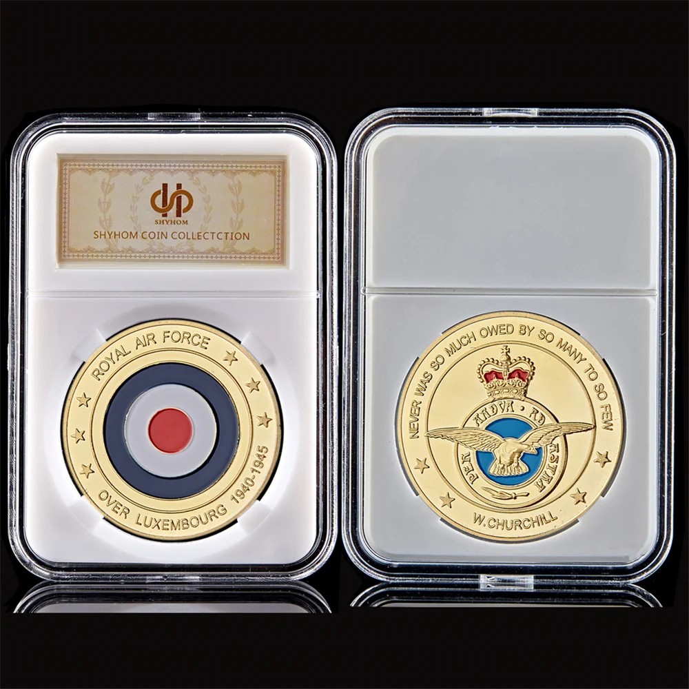 

Luxembourg Royal Air Force Retired Gold Plated Coin Military Commemorative Coin America Fancy Challenge Coin