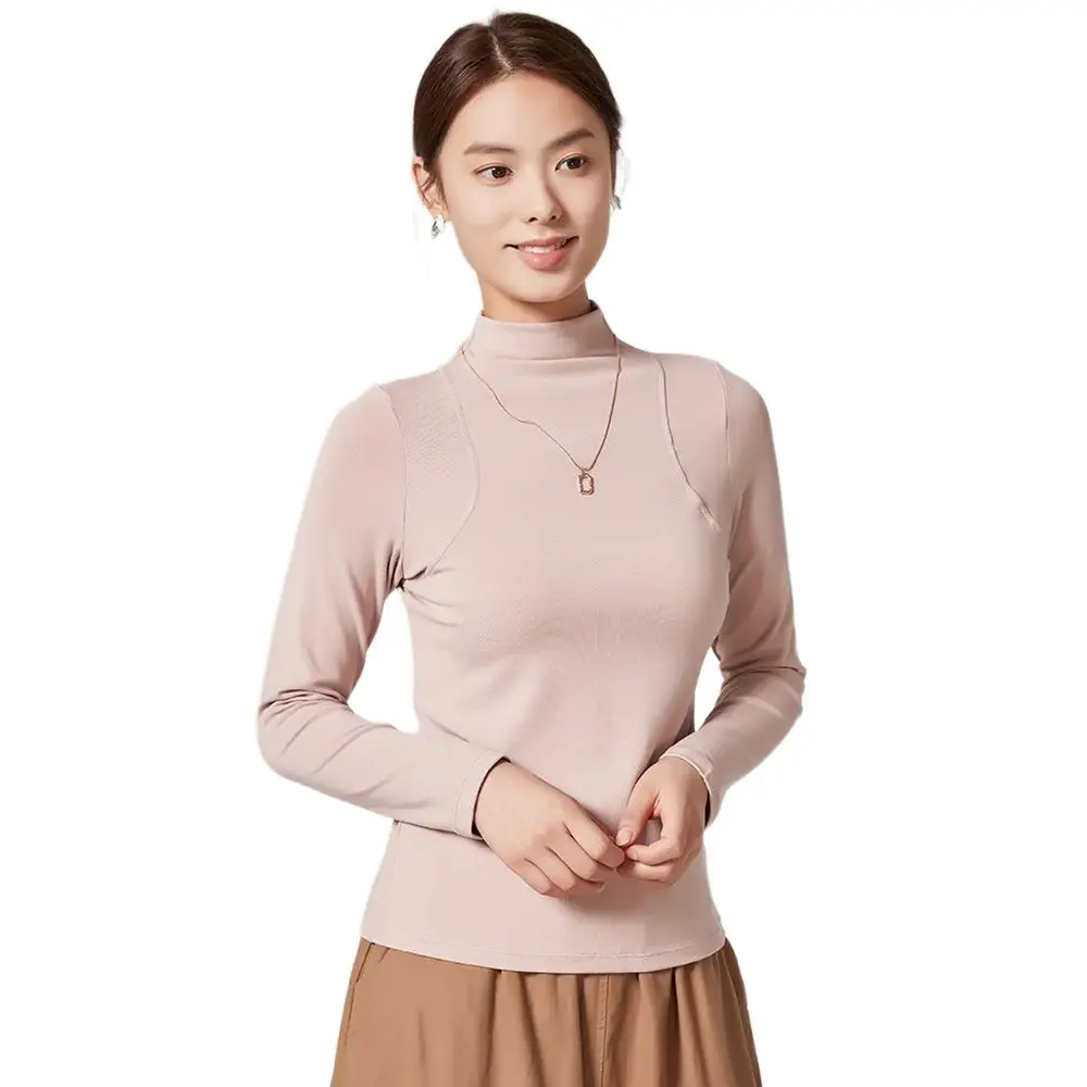 レディース ロングスリーブ ハイカラー ベーススリーブ スリムフィット レーススリーブ ポリエステル繊維 レギュラースリーブ スリーブ その他スリーブ 秋シーズン