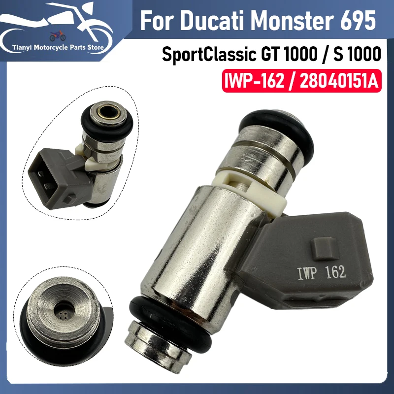 IWP-162 Fuel Injector For Ducati Monster 695 SportClassic GT 1000/S 1000 Hypermotard 1100/1100 S 28040151A Fuel Injection Value