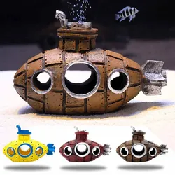 Resin Submarine Ornaments Aquarium Fish Tank Decoration Fish Shrimp Shelter Cave Landscaping Accessories for Aquarium Fish Tank