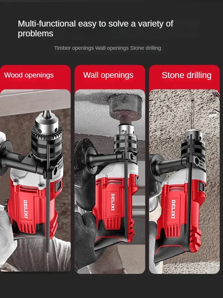 Pistolet de forage à percussion polyvalent, tournevis électrique et forets, 220V