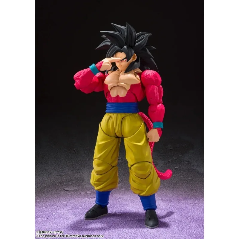 In Stock Bandai Original Dragon Ball Z SHF Super Saiyan 4 DBZ SSJ4 Son Goku Action Figure Anime Figurals Brinquedos Toys Model