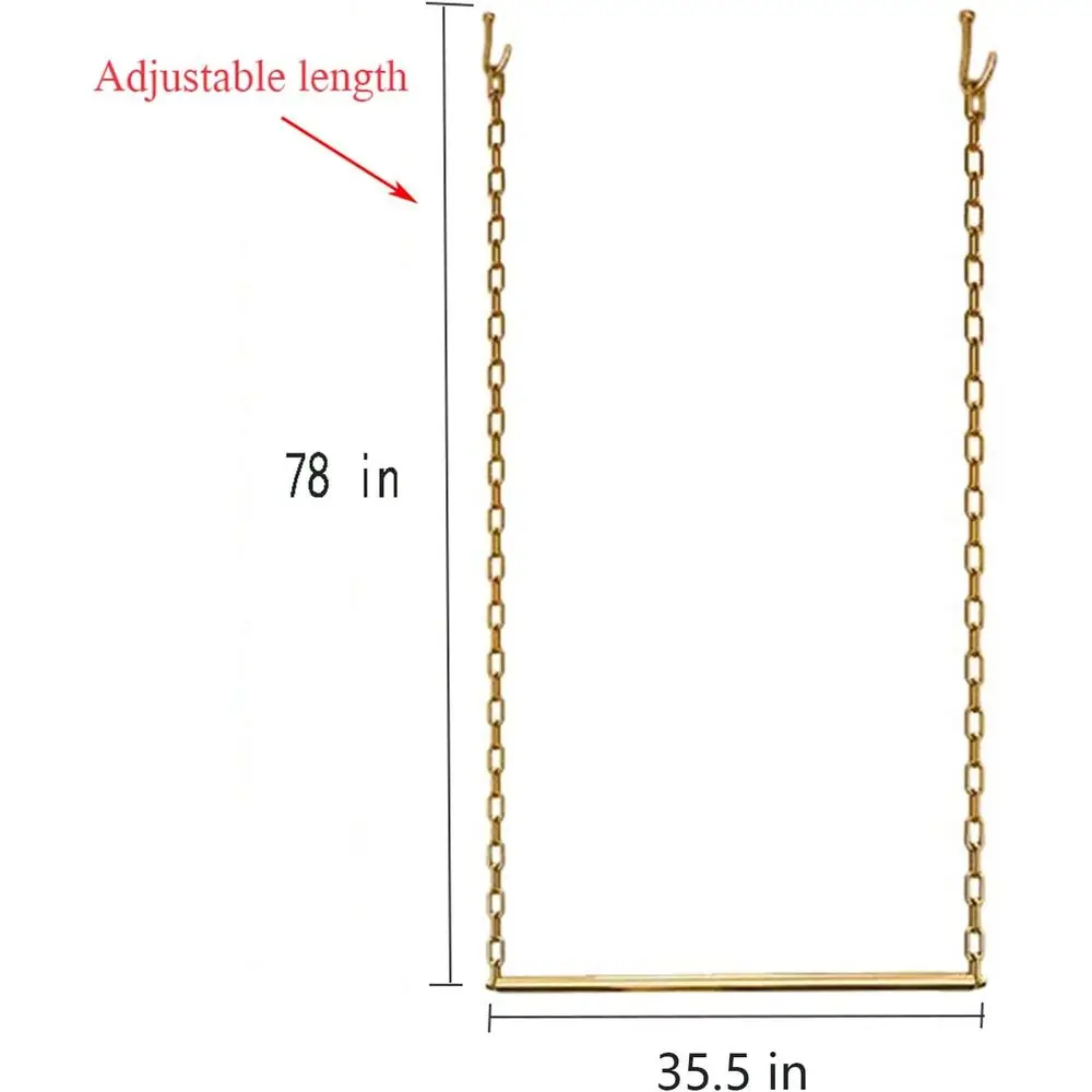 Adjustable Height Ceiling Hanging Racks for Clothing, Retail Display and Storage, Heavy Duty Metal, Black Round Tube, 35.5 Lengt