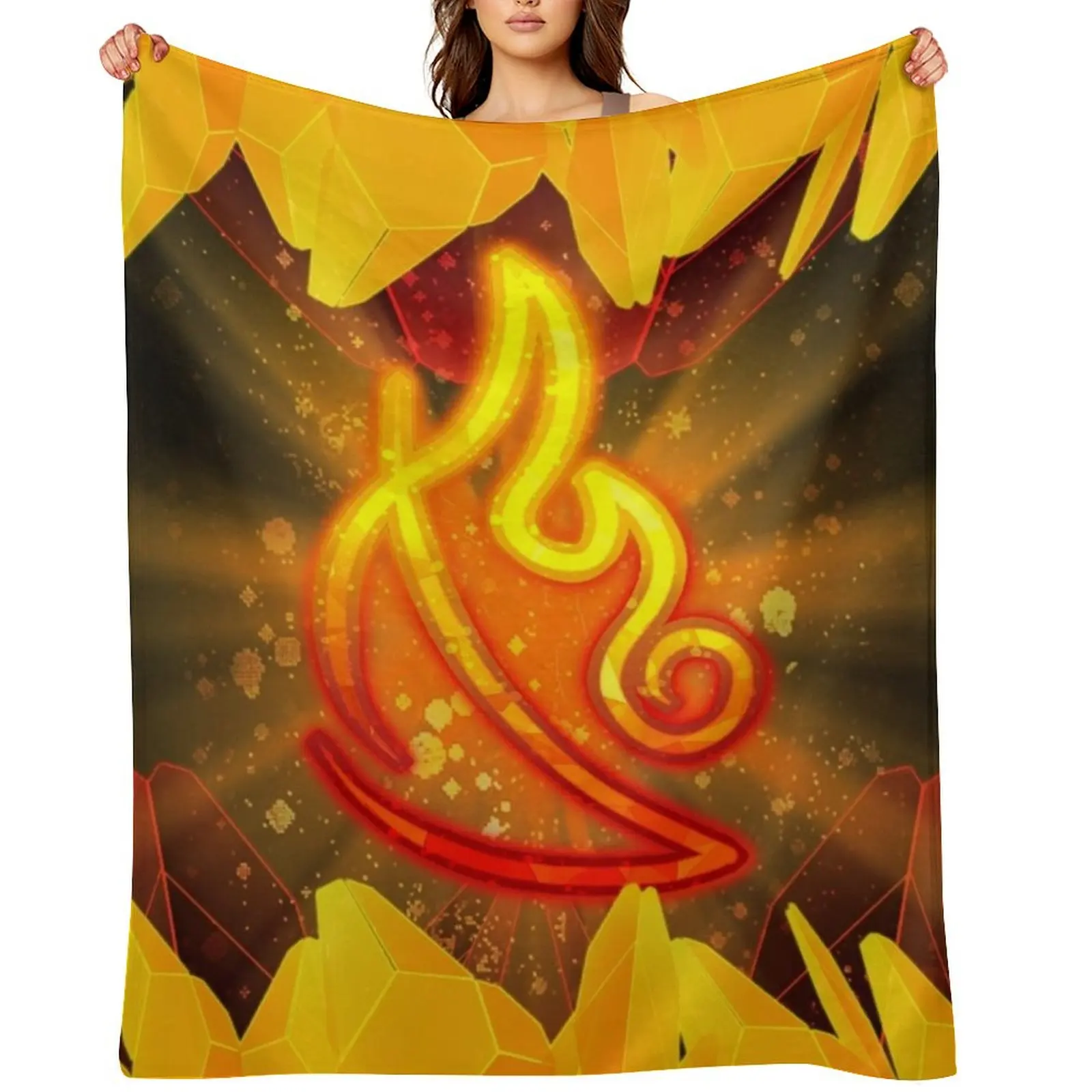 

Wizard101 - Fire Cast Symbol Throw Blanket Cute Plaid Summer Thins warm winter Blankets