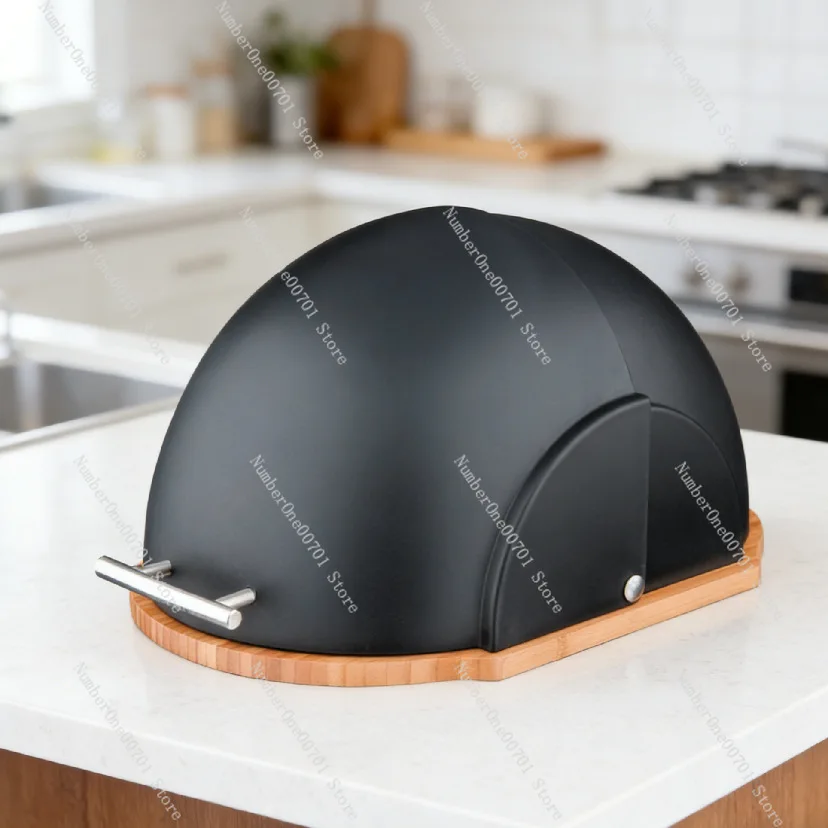 Stainless Steel Kitchen Storage Bin Bread Box Household Food Container For Snack Pastry Dry Food Fresh Keeping Organizer