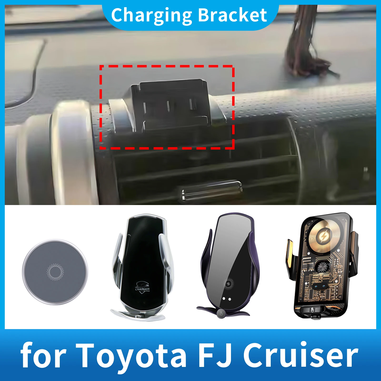 

Car Phone Holder for Toyota FJ Cruiser Screen Navigation GPS Bracket Base Accessories Charging