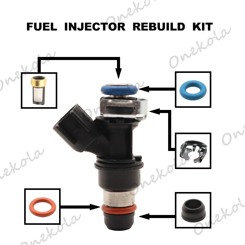 

Fuel Injector repair kit Orings Filters for Chevy GMC Buick 4.8 5.3 6.2L 217-1621 12580681 832-11203 FIGM004X8 83211203 2171621