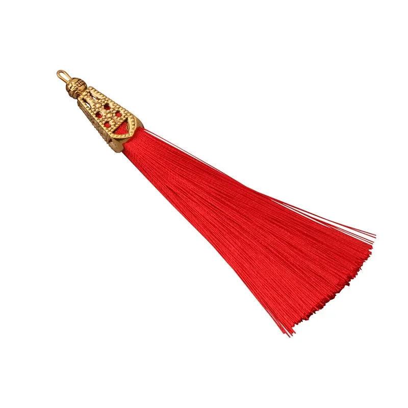 10pcs/lot 9.2cm Long Silk Polyester Tassels Fringe Small Pendant Tassel for Earrings Necklace Bag DIY Jewelry Making Accessories