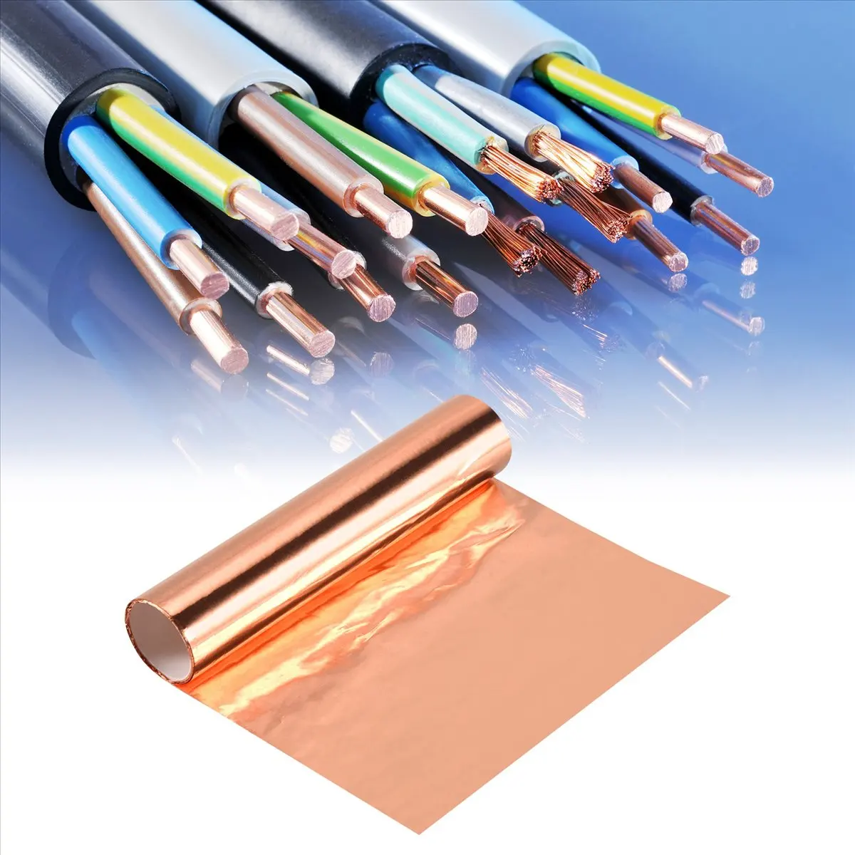 A38M Copper Sheet Roll, Metal Foil Plate 1000mm x 100mm x 0.01mm