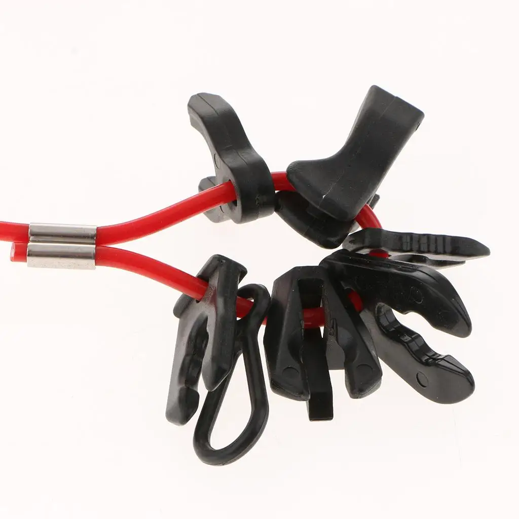 Kill Switch Safety Lanyard Red Rubber Tether Cord Universal Outboard Stop Key Kit with Clip for Yamaha Tohatsu