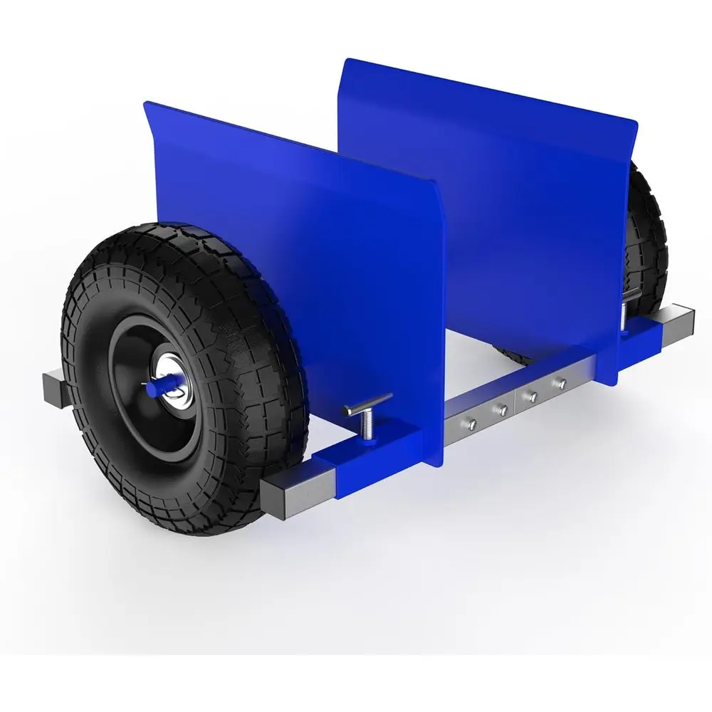 Adjustable Panel Dolly with 2x10 Solid Rubber Tires for 1000lbs Load Capacity - Ideal for Handling Panels, Slabs, Plywood, Doors
