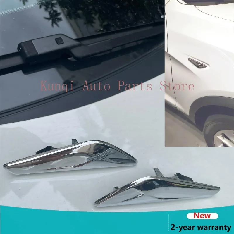 For BMW X3 F25 X4 F26 2013-2017 Car Fender Side Marker Turn Signal Light Lamp Trim Finisher Chrome 51117338569 51117338570 New