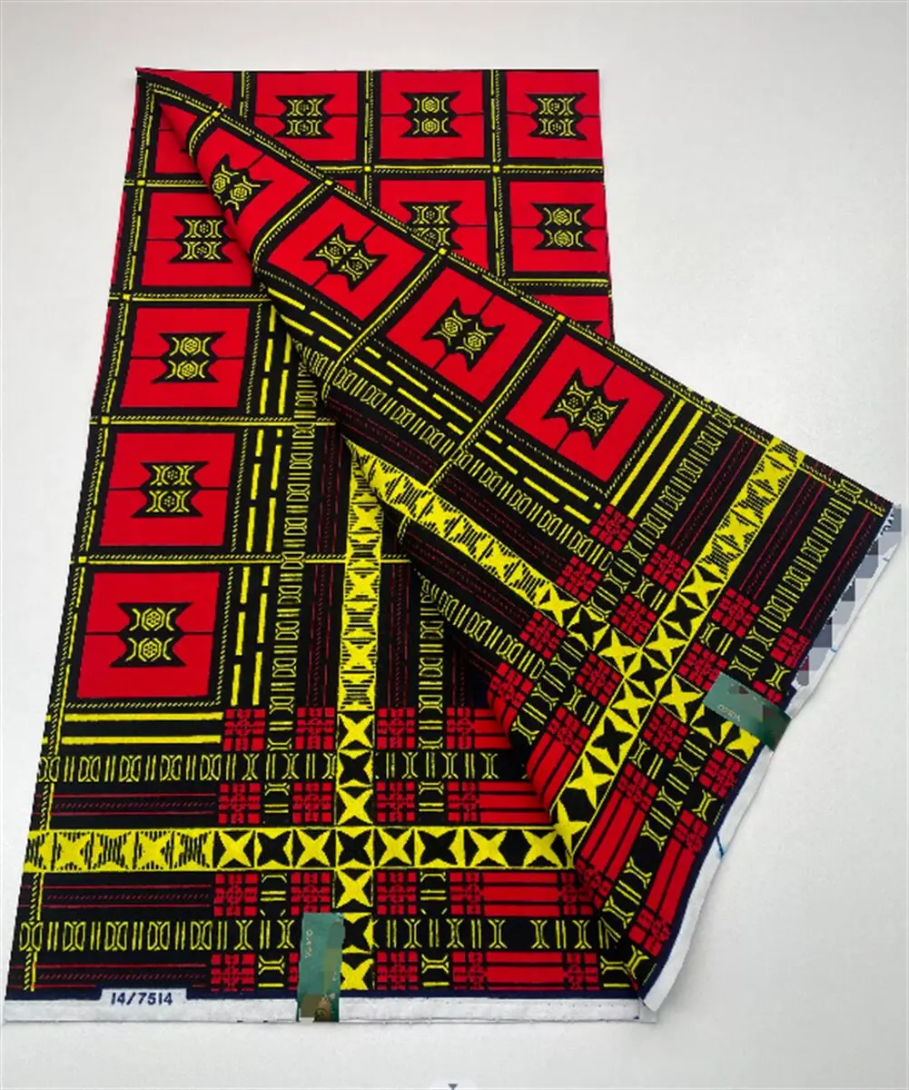 

Latest High Quality Original 100% Cotton Ankara Wax Guaranteed Veritable African Real Wax Print Fabric Soft Diy Pagne Batik