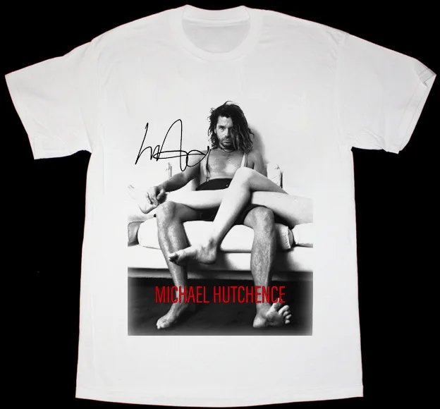 Rare Michael Hutchence Singer Gift For Fan White S-2345XL Men T-Shirt S3016