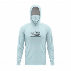 pelagic gear Men Hood Fishing Shirt long sleeve Fishing clothing fishing t shirt uv protection fishing shirt Fishing Apparel