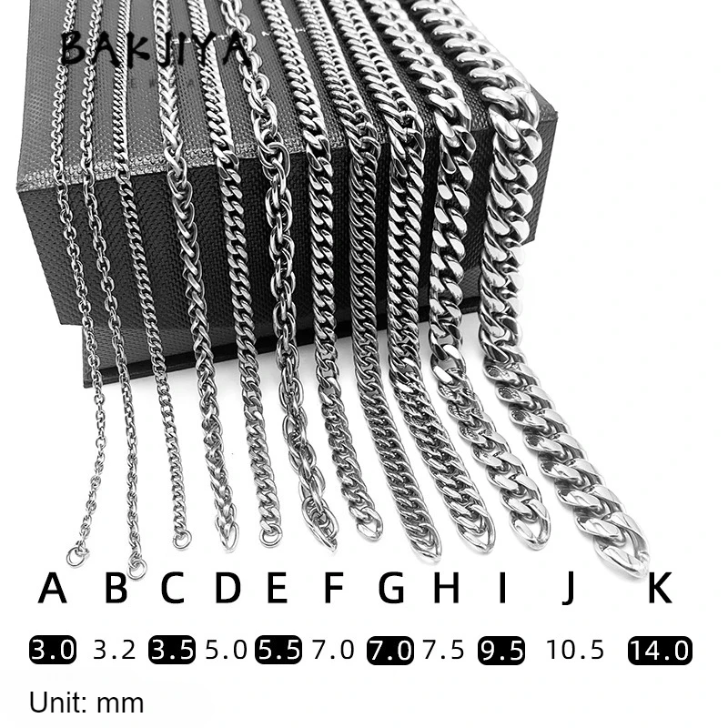 TA1 Pure Titanium Whip Chain Necklace 10.5mm Twisted Chain - Secure Structure, Anti-Fade Durable, Suitable for Men & Women