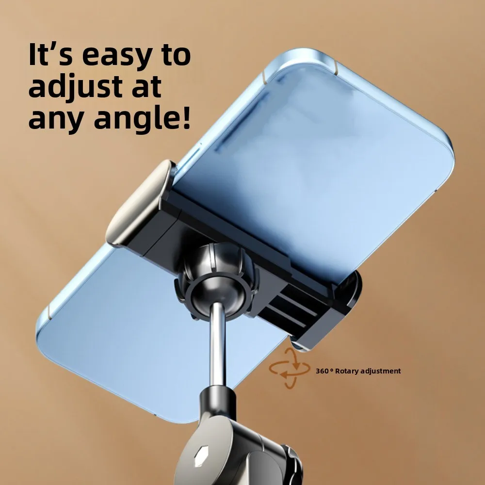 

Телескопическая подставка для телефона с регулируемой высотой 360° ° Поворотная стабильная подставка для планшета, металлический портативный держатель для настольного телефона, живое обучение