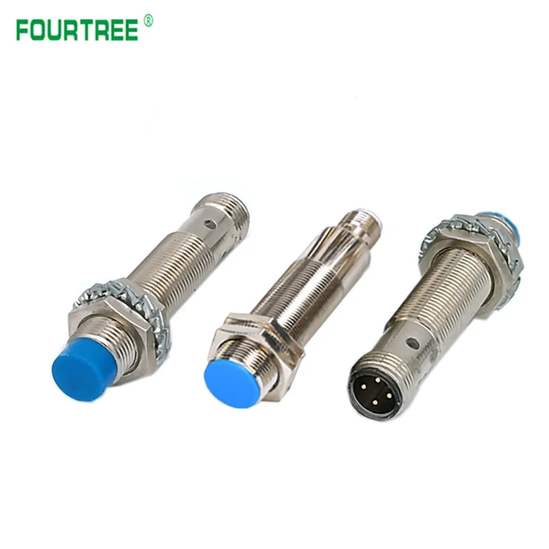 M12 Plug-in Proximity Sensor Metal Inductive Approach Switch With 4 Cores Air Plug Detect Distance 2mm 4mm PNP/NPN NO NC