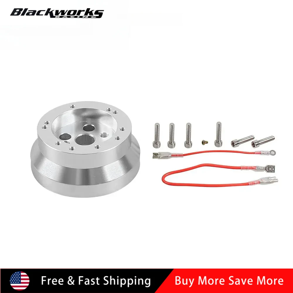 

5 & 6 Hole Steering Wheel Polished Short Hub Adapter Kit Interior Fits for Chevy GM Steering Wheel Connector